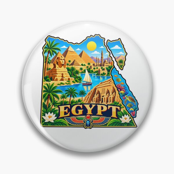 Item preview, Egypt Country Map designed and sold by Myra365Art.