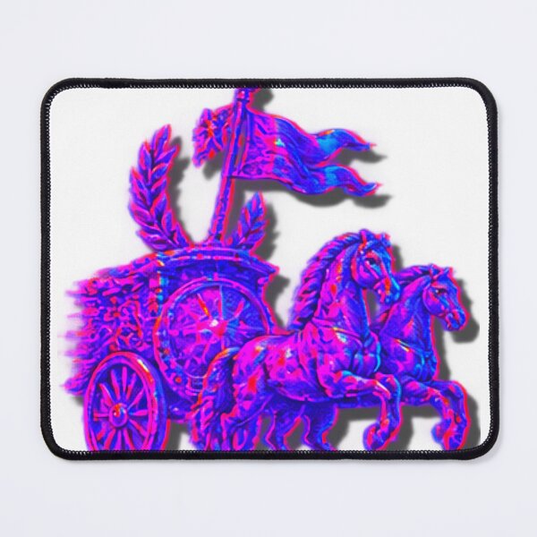 Item preview, Vaporwave Neon Antiquity Chariot - Cyberpunk Roman Rider designed and sold by A E S T H E T A T A G.