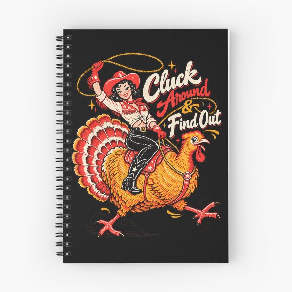 Item preview, Cluck Around And Find Out Funny Retro Cowgirl Turkey Rodeo Design designed and sold by JimJefferiesSh.