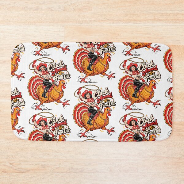 Item preview, Cluck Around And Find Out Funny Retro Cowgirl Turkey Rodeo Design designed and sold by JimJefferiesSh.