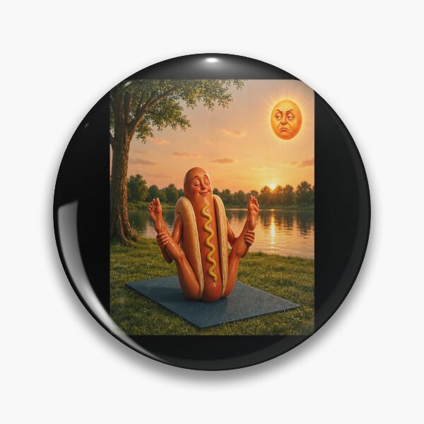 Item preview, Sunning Hotdog Funny Hot Dog Yoga designed and sold by nosu-art-pod.