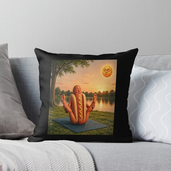 Item preview, Sunning Hotdog Funny Hot Dog Yoga designed and sold by nosu-art-pod.