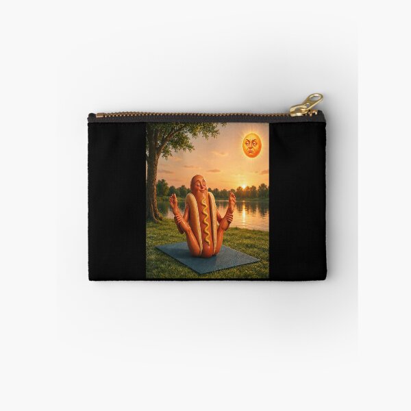 Item preview, Sunning Hotdog Funny Hot Dog Yoga designed and sold by nosu-art-pod.