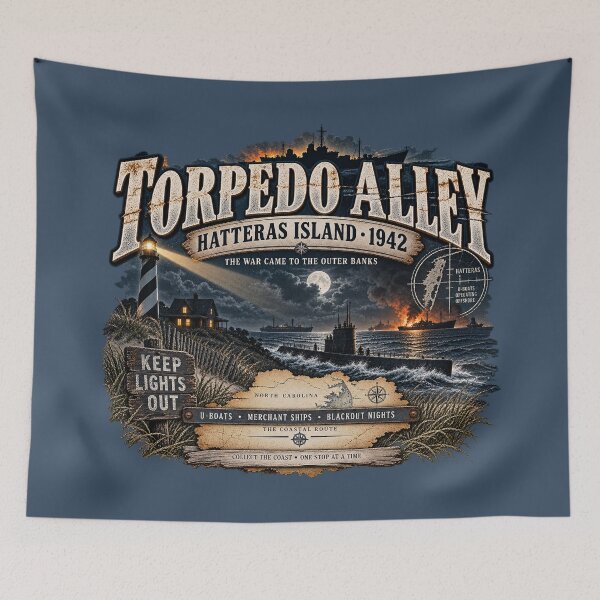 Item preview, Torpedo Alley Hatteras Island 1942 designed and sold by The Coastal Route.
