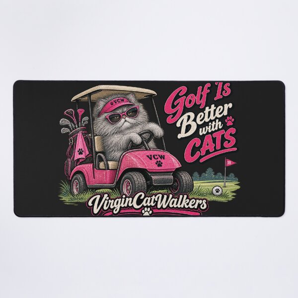 Item preview, Golf is Better with Cats - VirginCatWalkers designed and sold by Laugh a Lot Folk Art.