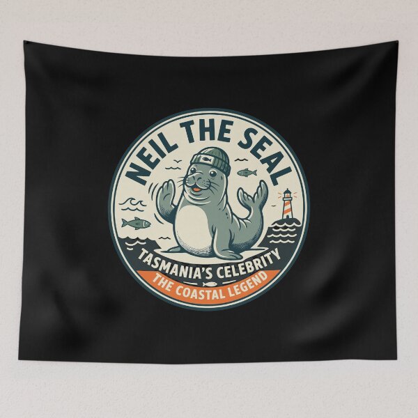 Item preview, Neil The Seal Tasmania Coastal Legend Emblem designed and sold by Cullenest.