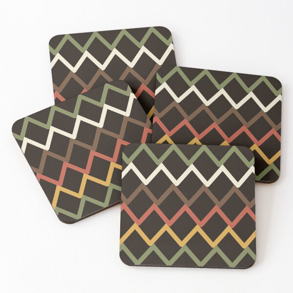 Item preview, 70s Chunky Chevron Cascade Heavy Line Supergraphic Retro Zigzag Pattern designed and sold by KungPowUnicorn.
