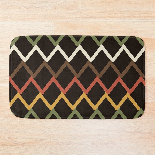 Item preview, 70s Chunky Chevron Cascade Heavy Line Supergraphic Retro Zigzag Pattern designed and sold by KungPowUnicorn.