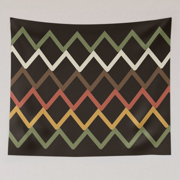 Item preview, 70s Chunky Chevron Cascade Heavy Line Supergraphic Retro Zigzag Pattern designed and sold by KungPowUnicorn.