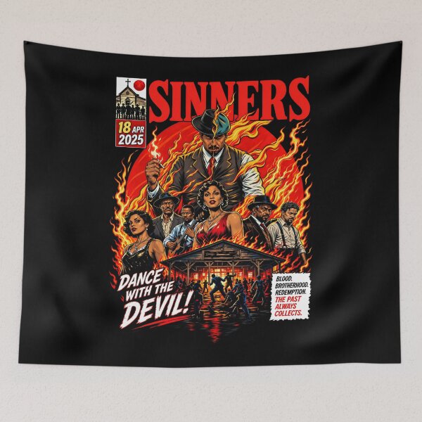 Artikelvorschau, Sinners – Halloween Horror Nights 2026 (Grindhouse) entworfen und verkauft von TrevionYoster.