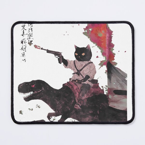 Item preview, Cat Cowboy Riding T-Rex Volcano designed and sold by Cullenest.