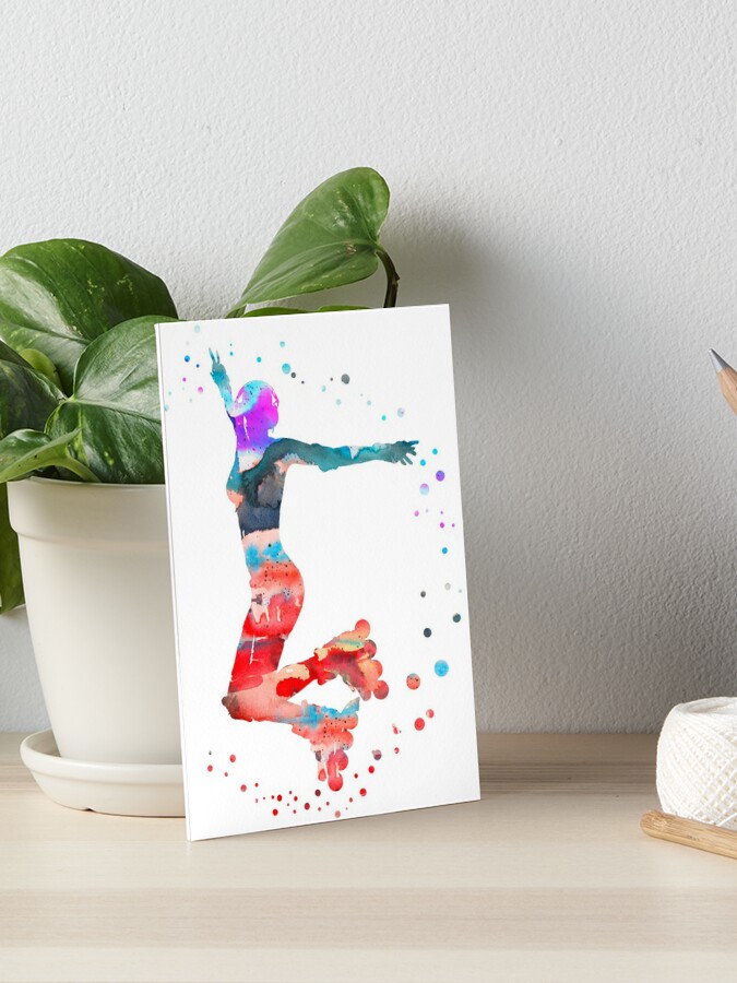 Gymnastics girl, watercolor gymnastics, teen gift Leggings for Sale by  Rosaliartbook