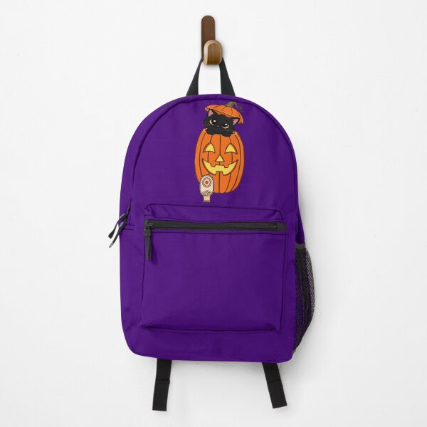 Item preview, Black Cat In a Jack-O’-Lantern with a Ostomy designed and sold by Chronic Illness Awareness Shop.