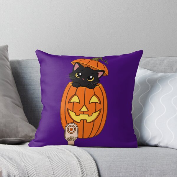 Item preview, Black Cat In a Jack-O’-Lantern with a Ostomy designed and sold by Chronic Illness Awareness Shop.