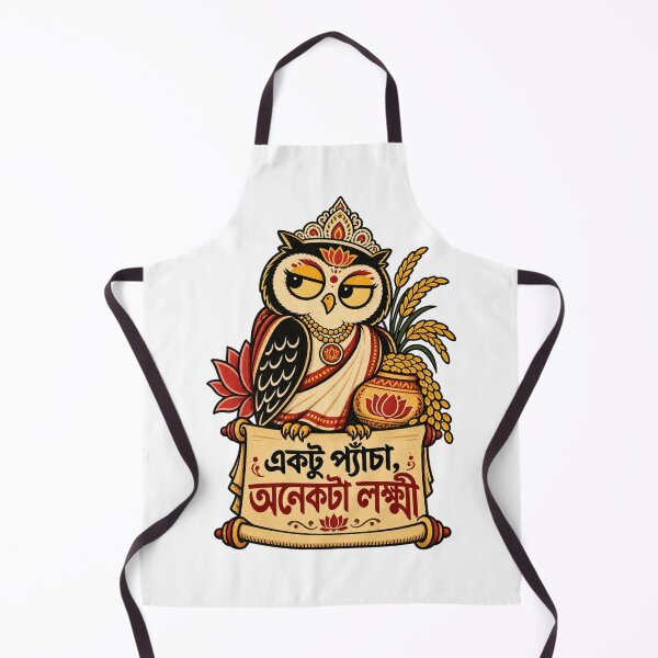 Item preview, Ektu Pencha Anekta Lokkhi Cute Bengali Owl Art designed and sold by aneekhait.