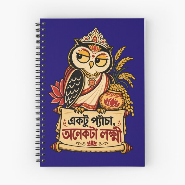 Item preview, Ektu Pencha Anekta Lokkhi Cute Bengali Owl Art designed and sold by aneekhait.