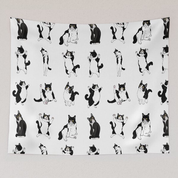 Item preview, Cute Minimalist Cat Pattern Art Adorable Kitty Digital Vector Illustration Playful Cat Silhouette Aesthetic Black Cat Patterns designed and sold by Matt_Smith.