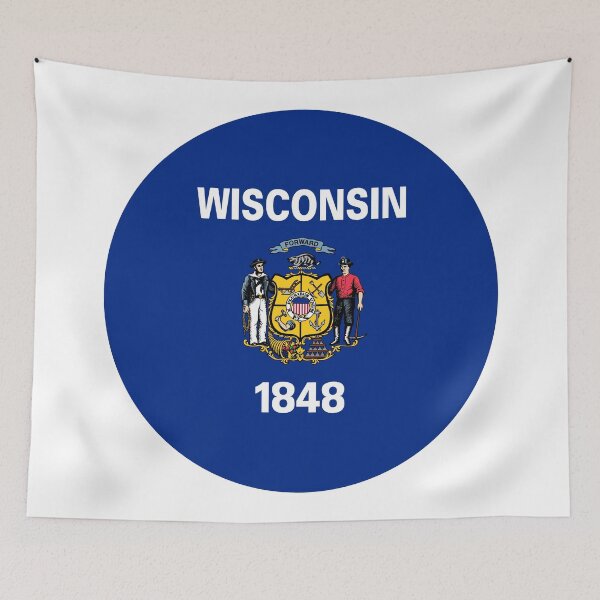 Item preview, Wisconsin Circle Flag Moving Away Gift, Homesick WI Present designed and sold by shitpostee.