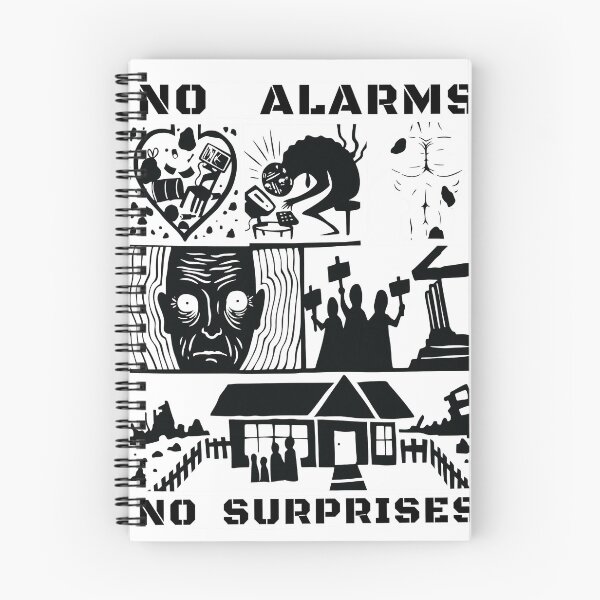 Item preview, No Alarms No Surprises Woodcut Style Art designed and sold by Cullenest.