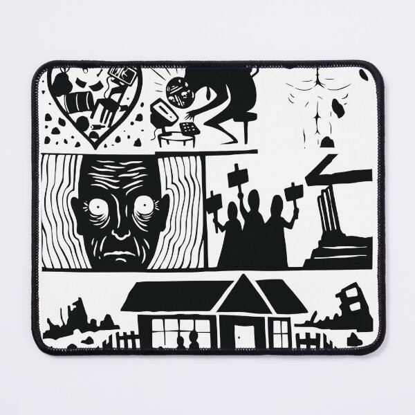 Item preview, No Alarms No Surprises Woodcut Style Art designed and sold by Cullenest.