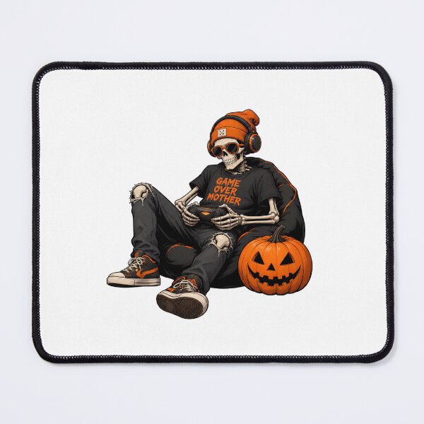 Item preview, Skeleton Gamer on Pumpkin designed and sold by OlyvieArt.