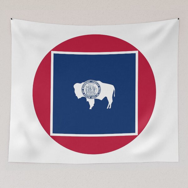 Item preview, Wyoming Circle Flag Moving Away Gift, Homesick WY Present designed and sold by shitpostee.