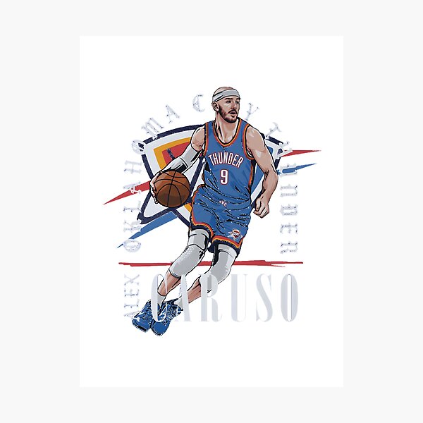 Item preview, Alex Caruso Inspired Oklahoma City Shield Design designed and sold by NerdyVintageG.