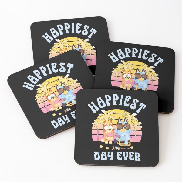 Item preview, Bluey and Bingo Happiest Day Ever Beach Sunset designed and sold by visionnen.