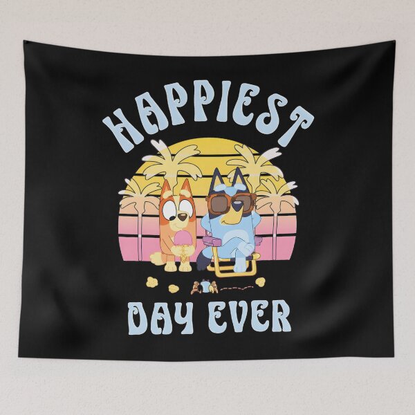 Item preview, Bluey and Bingo Happiest Day Ever Beach Sunset designed and sold by visionnen.