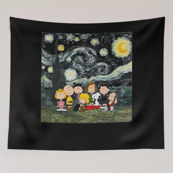 Item preview, Peanuts Starry Night Mashup designed and sold by LittleMamastore.