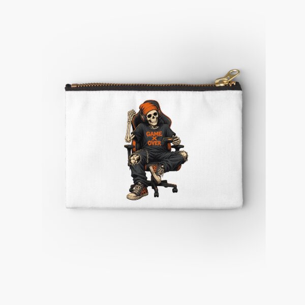 Item preview, Skeleton Gamer Orange Beanie Game Over Design designed and sold by OlyvieArt.