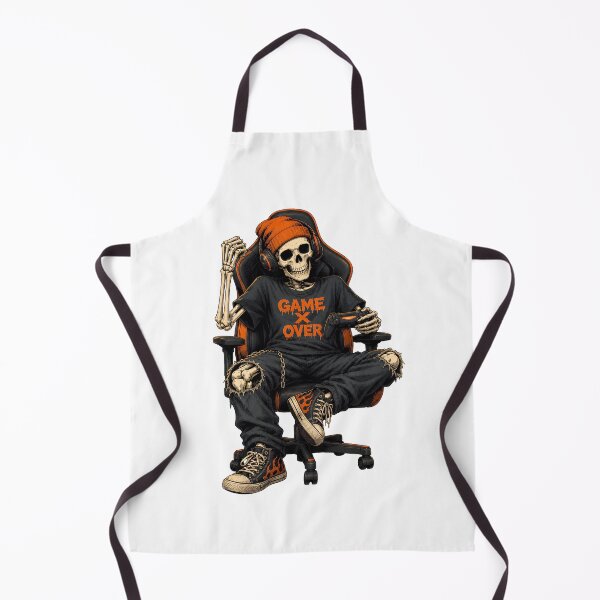 Item preview, Skeleton Gamer Orange Beanie Game Over Design designed and sold by OlyvieArt.