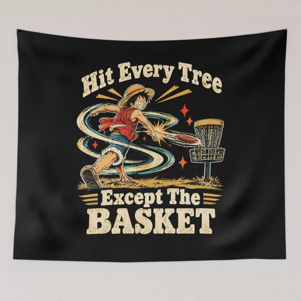 Item preview, Retro Manga Disc Golf Hit Every Tree Except The Basket Graphic designed and sold by lamiarte.
