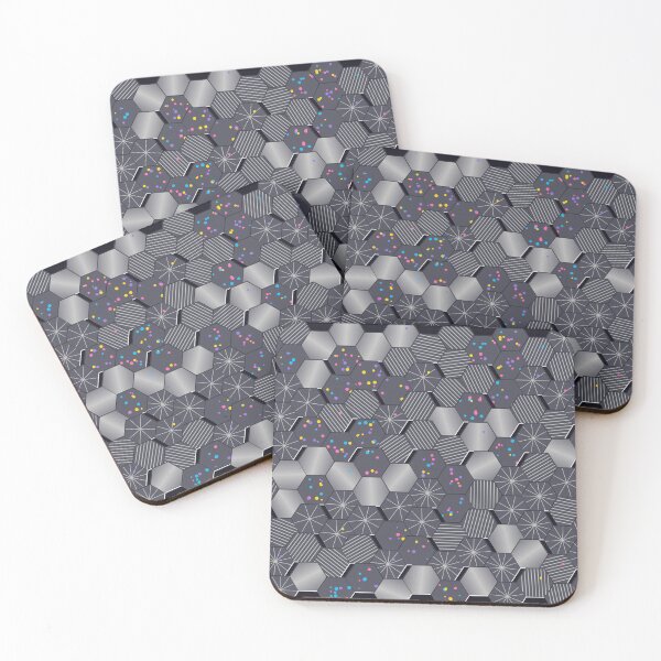 Item preview, Disco Ball Hexagon Mosaic Retro Geometric Tessellation Pattern designed and sold by KungPowUnicorn.
