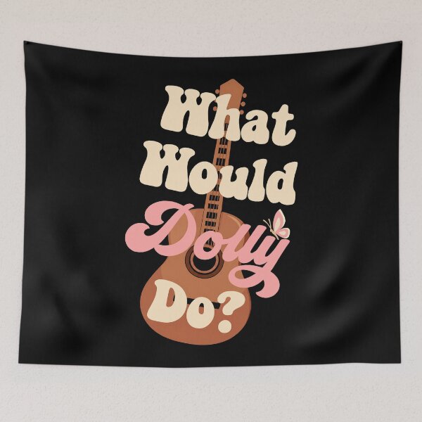 Item preview, What Would Dolly Do Retro Acoustic Guitar Butterfly designed and sold by TrevionYoster.