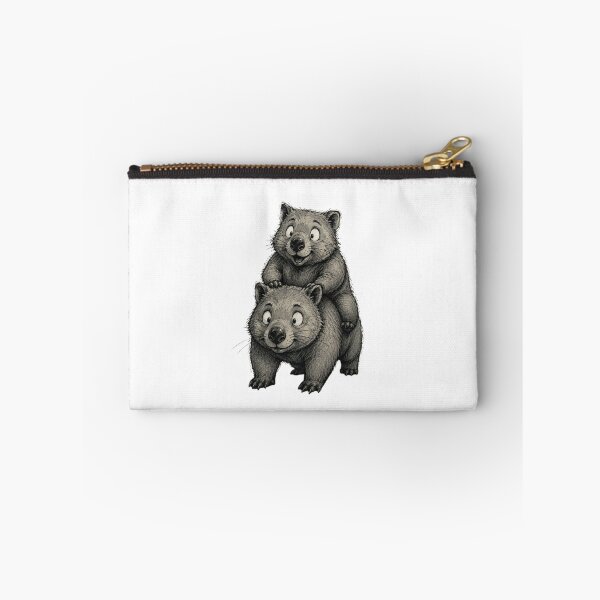 Item preview, HAPPY Friendly WOMBATS TOGETHER designed and sold by BRETT'S ART STUDIO.