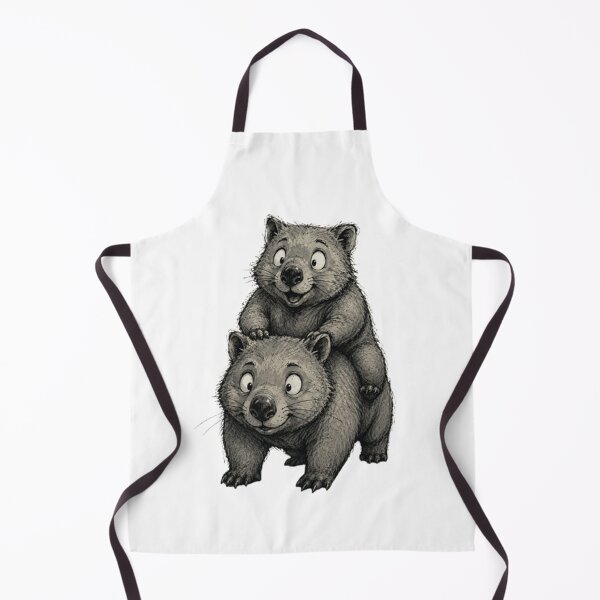 Item preview, HAPPY Friendly WOMBATS TOGETHER designed and sold by BRETT'S ART STUDIO.