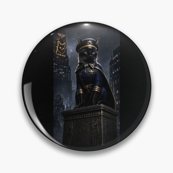 Item preview, Majestic Black Cat Commander in Dark City designed and sold by PurrfectHome.