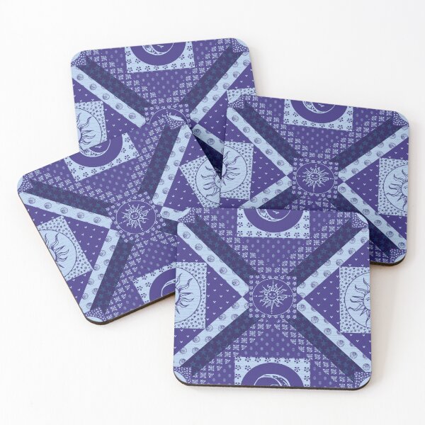 Item preview, Celestial Medieval Sun and Moon Cheater Quilt designed and sold by Goddessart.
