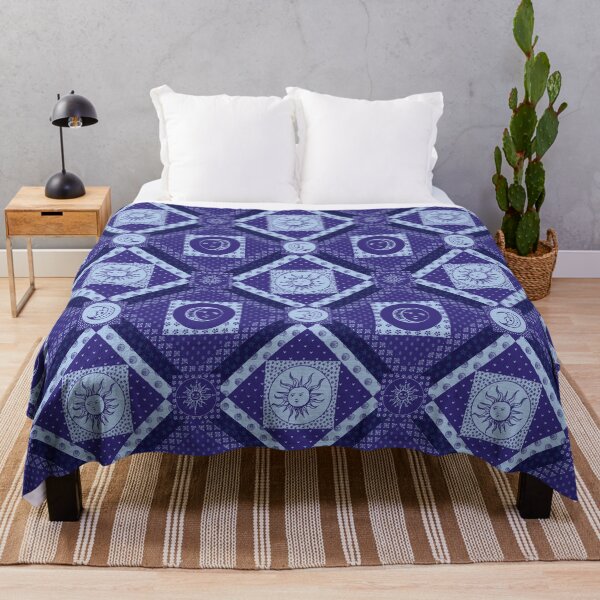 Item preview, Celestial Medieval Sun and Moon Cheater Quilt designed and sold by Goddessart.