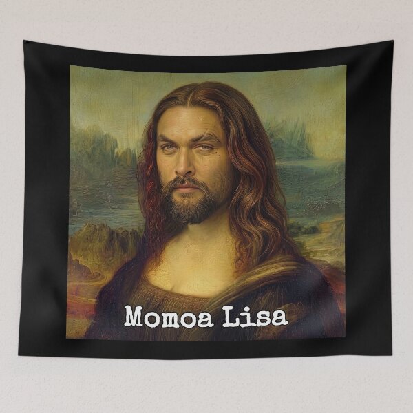 Item preview, Funny Art Mashup: Momoa Lisa Renaissance Parody designed and sold by The Funky Sprunki.