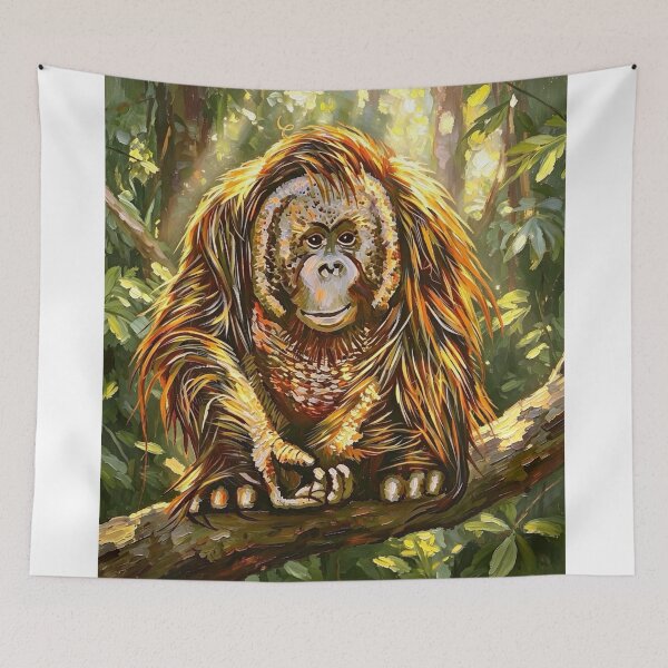 Item preview, Orangutan in the jungle designed and sold by Jonsmartdesigns.