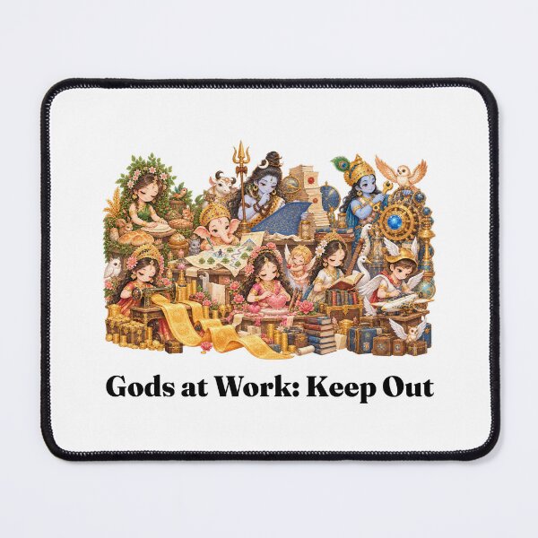 Item preview, Gods at Work Keep Out – Divine Timing Cosmic Workshop designed and sold by Safe Soul DeLife.