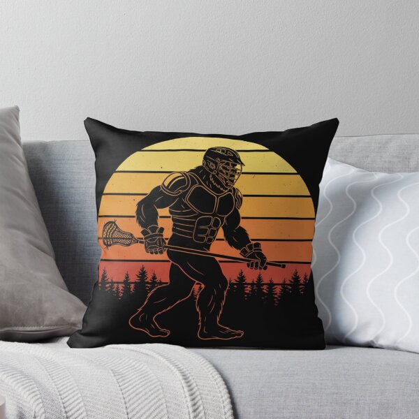 Item preview, Bigfoot Lacrosse Retro Sunset Funny Sasquatch Player designed and sold by CF_VintageDesign.