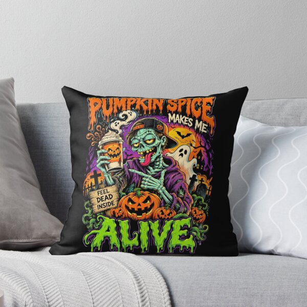 Item preview, Pumpkin Spice Punkin Spit Halloween Zombie Art designed and sold by PIXENTRA.