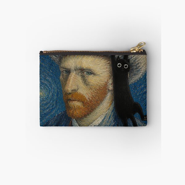 Item preview, Van Gogh Self Portrait with Clinging Black Cat designed and sold by artswag.