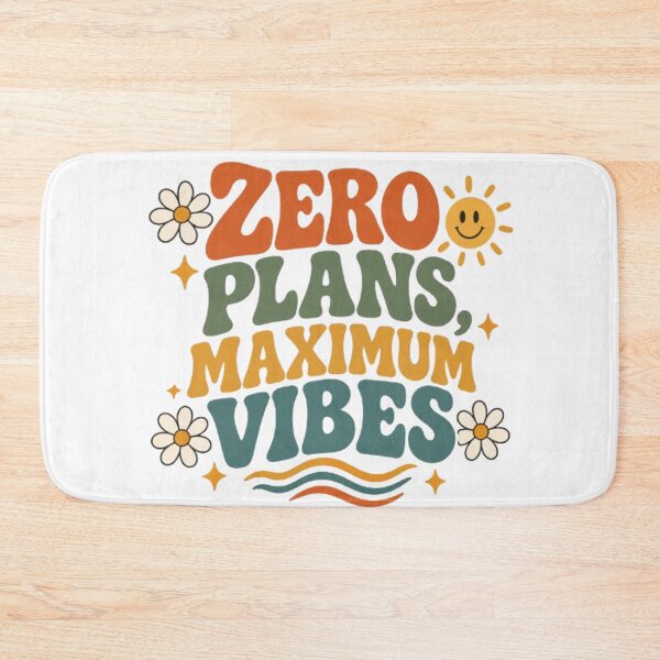 Item preview, Zero Plans Maximum Vibes Funny Retro Boho Quote designed and sold by TibbuTees.