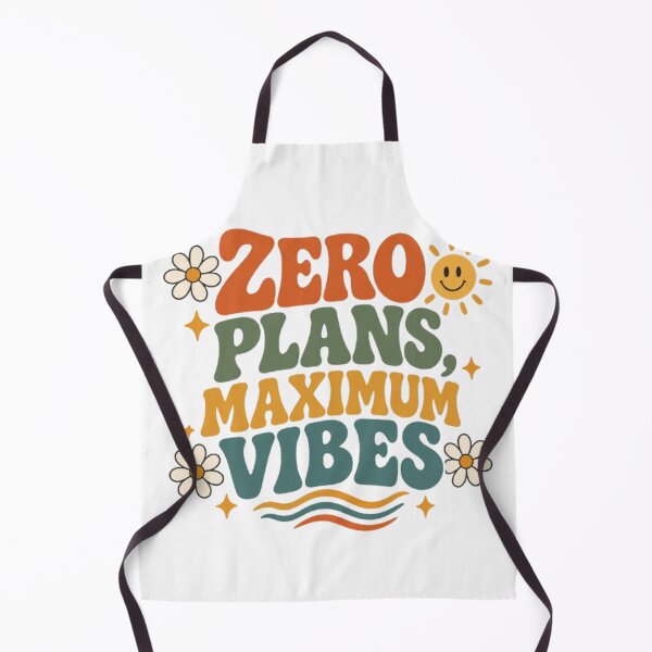 Item preview, Zero Plans Maximum Vibes Funny Retro Boho Quote designed and sold by TibbuTees.