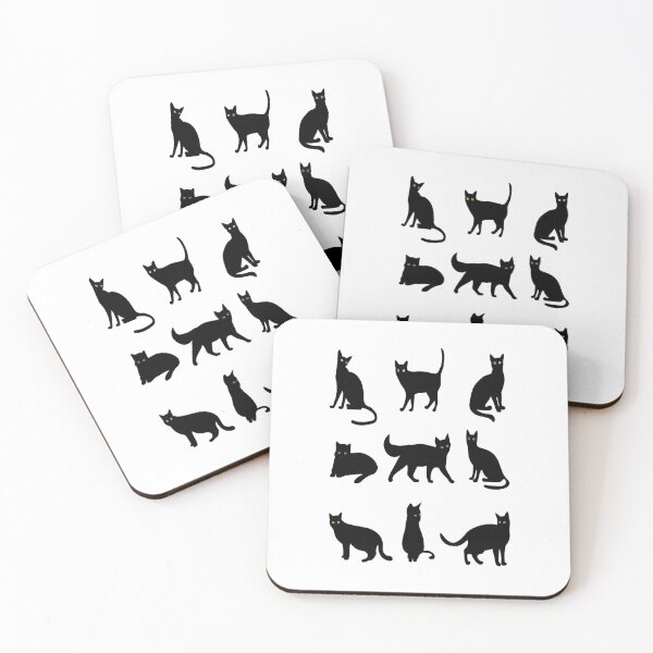 Item preview, Cute Minimalist Cat Pattern Art Adorable Kitty Digital Vector Illustration Playful Cat Silhouette Aesthetic Black Cat Patterns designed and sold by Matt_Smith.