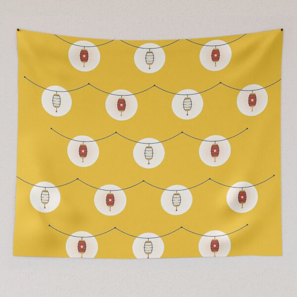 Item preview, Japanese Lantern String Festival Pattern Chochin Lights Vector designed and sold by KungPowUnicorn.